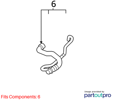 2012 Mini Cooper Countryman Upper Radiator Coolant Hose Used OEM  17129802110