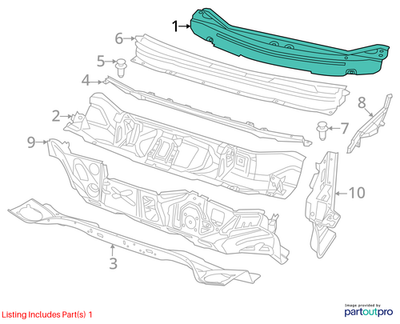 Jeep 2014-2023 Jeep Cherokee Cowl Top Panel 68223595AB