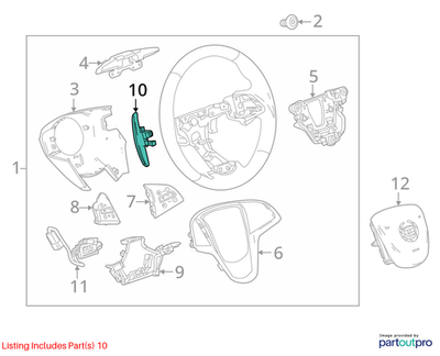 2018 Cadillac CTS Manual Shift Auxiliary Position Switch Used OEM 23133991