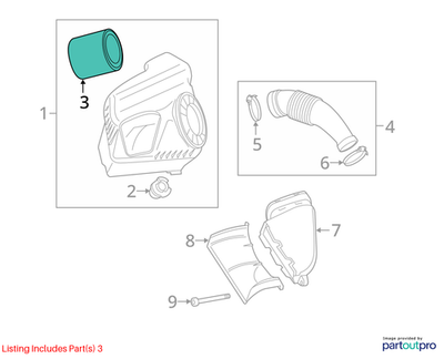 Audi 2012-2018 A6 Engine Air Filter 4G0133843