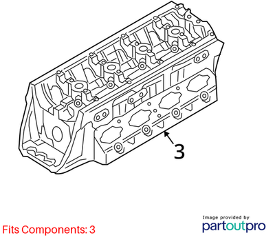 2010-2012 Audi VW 2.0L Cylinder Head Used OEM 06H103264AX
