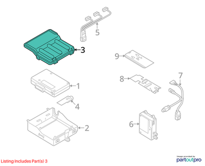 2012 Audi A4 Bluetooth Interface Cover Used OEM 8T0035613