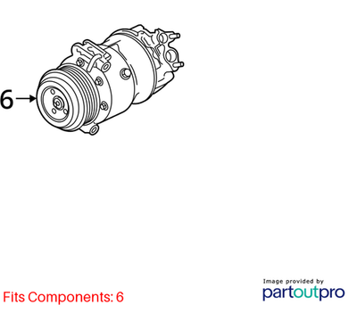 2018 Jaguar F‑Pace A/C Compressor Used OEM C2D56291
