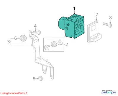 2011 Cadillac CTS ABS Hydraulic Assembly Used OEM 15298281