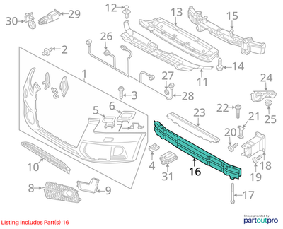 2013 Audi Q5 Front Bumper Carrier Used OEM 8R0807113B