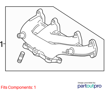 2011–2015 VW Jetta Exhaust Manifold Used OEM 06G253031A