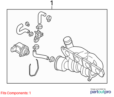 2017 Volkswagen Tiguan Turbocharger Used OEM 06J145722B