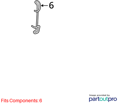 2010-2012 VW AUDI BRAKE PAD RETAINING SPRING USED OEM 1K0615269