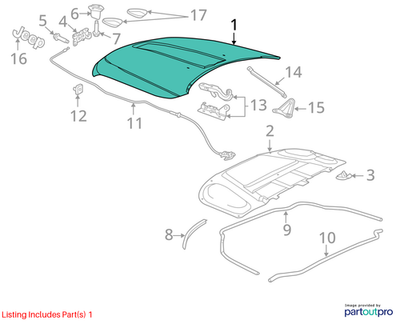 2015 Jeep Grand Cherokee Hood Panel Used OEM 55369587AG