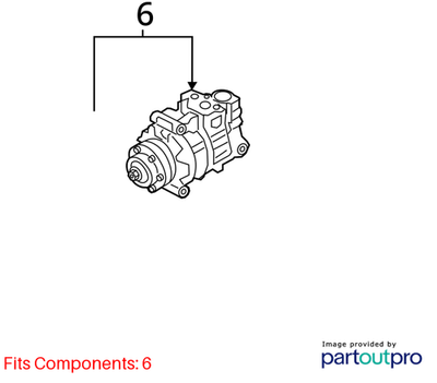 2012 Audi Q5 A/C Compressor Used OEM 4M0820803