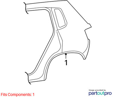 Volkswagen 2009-2018 Tiguan Quarter Panel Upper 5N0809843