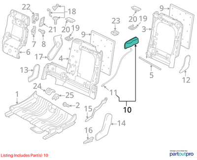 2009-2017 Audi Q5 Folding Seat Release Cable 8R0885681A1CT