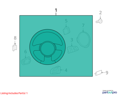 Audi 2009-2013 Q5 Steering Wheel 8P0419091EBWUL