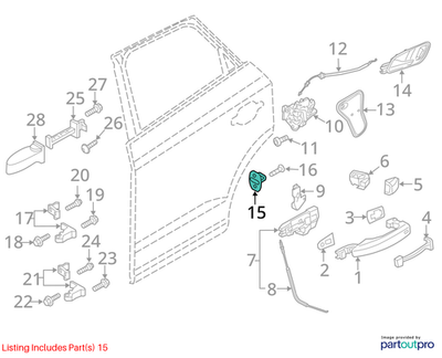 2012 Audi A4 Door Lock Striker Plate Used OEM 8T0837033