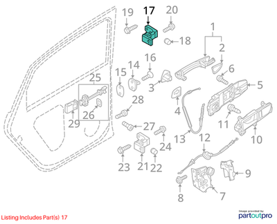 Volkswagen 2015 Volkswagen Beetle Door Hinge 7N0831401D