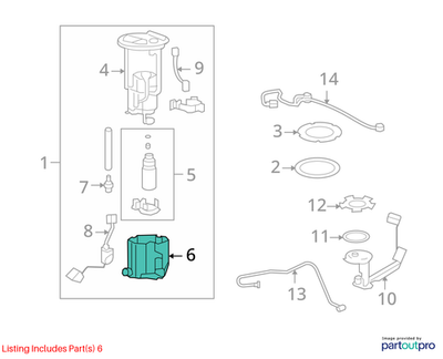 2009 Chevrolet Lumina S Fuel Pump Check Valve Housing Used OEM 92193773