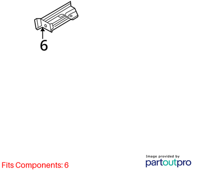 2014 Audi A6 Floor Extension Rear Lower OEM 4G0802089TA