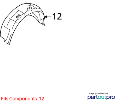 Audi 2009-2017 Q5 Quarter Panel Splash Shield 8R0810171C