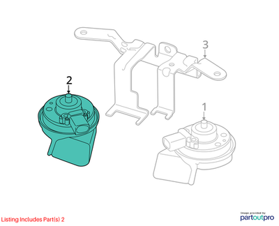 2012-2018 Audi High-Note Horn Used OEM 4H0951223