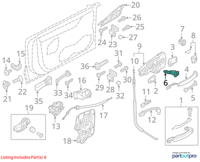 Audi 2012-2018 Audi A7 Quattro Door Lock Cylinder 107837167BM