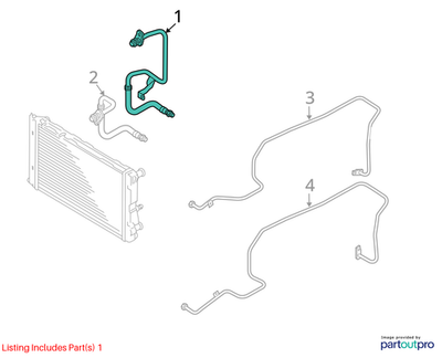 Audi A4 Automatic Transmission Oil Cooler Hose Assembly 8K0317825R