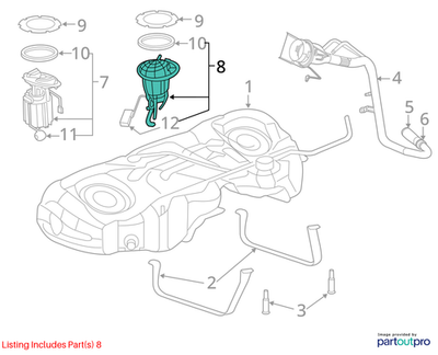 06-21 Dodge Charger Fuel Pump Level Unit Module Package Right 5136023AF