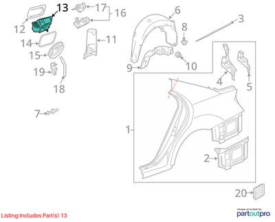 Mercedes-Benz Fuel Filler Housing 2216300067