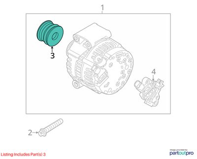 2006-2014 Mini Cooper R55/R56/R57/R58/R59 Alternator Pulley Used OEM 12317575518