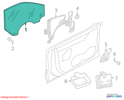 Audi 2014-2018 Audi RS7 Door Glass 4G8845201B