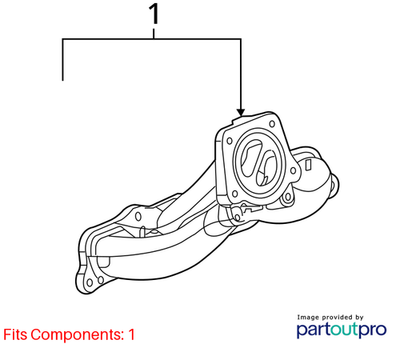 2018 Cadillac CTS Exhaust Manifold Used OEM 12670220