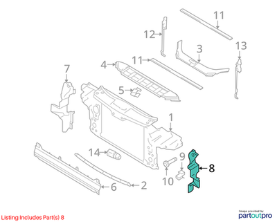 Audi 2007-2025 Q7 Radiator Support Baffle 4L0121283