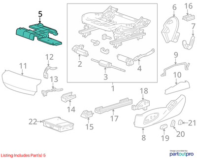 2018 Cadillac CTS Driver Seat Adjuster Memory Module Bracket Used OEM 22986184