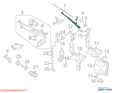 Volkswagen 2009-2012 Volkswagen CC Windshield Wiper Arm 3C8955409