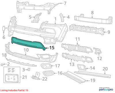 2014-2018 Jeep Cherokee Fascia Applique 5SM98TZZAA