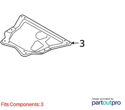 BMW 2015 X5 xDrive48i Structural Reinforcement Panel 31106786568