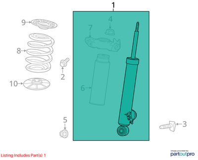 2014-2020 Chevrolet Impala Rear Passenger Shock Absorber w/ Mount 84682963