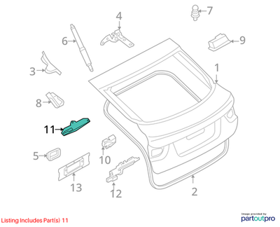 2012 BMW X6 Trunk Lid Lock Bracket Used OEM 51247071594
