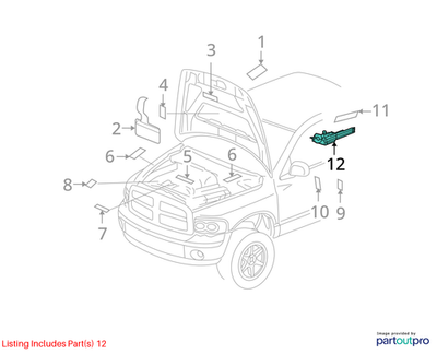 Dodge 2002-2011 Dakota Jack Caution Label 52110391AB