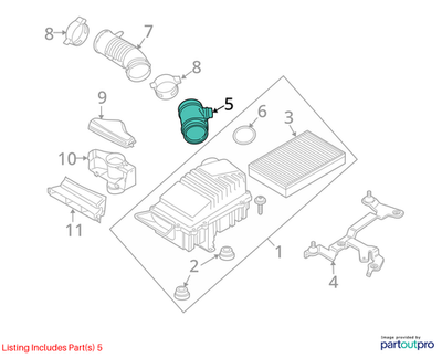 Volkswagen 2014-2018 Volkswagen Passat Mass Air Flow Sensor 03H906461A