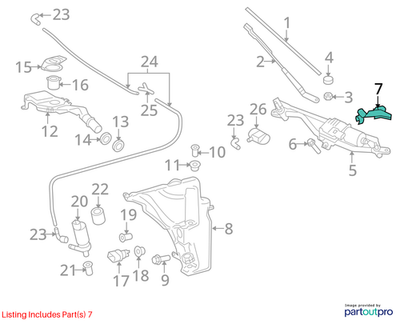 2012 Audi A4 Windshield Wiper Water Deflector Used OEM 8T1871353