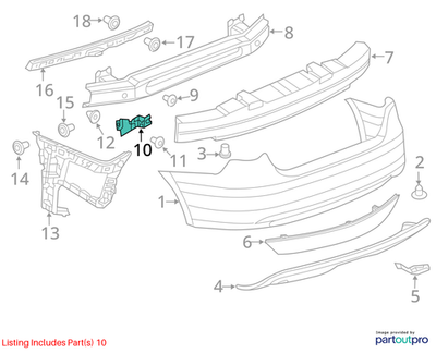 Volkswagen 2011-2014 Volkswagen Jetta Bumper Cover Support Rail 5C6807393A