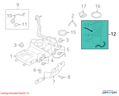 Audi 09-25 Q5 Fuel Pump And Sender Assembly 8R0919051N001