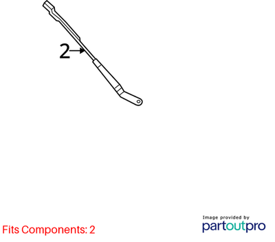 Audi A4 Wiper Arm 2.0L TFSI Automatic Transmission 8K1955407A1P9