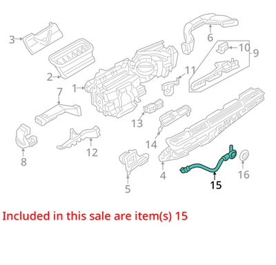 2016-2020 Audi Q7 Cabin Air Temp Sensor Aspirator Tube 4M1816311