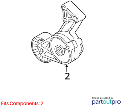 2006–2015 VW Jetta 2.0L Accessory Drive Belt Tensioner Used OEM 06F903315