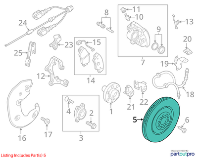 Audi Disc Brake Rotor 4G0615301AF
