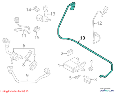 2012 Mini Cooper Countryman Scavenge Air Line Used OEM 16119810956