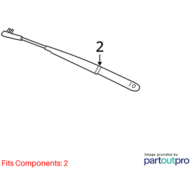 Volkswagen 2011-2025 Volkswagen Jetta Wiper Arm 5C7955409B