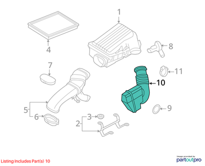BMW 2007-2010 X5 Rubber Boot With Resonator 13717548889