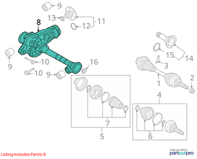 Audi 2019 Audi Q8 Front Differential Assembly 0AA409508H